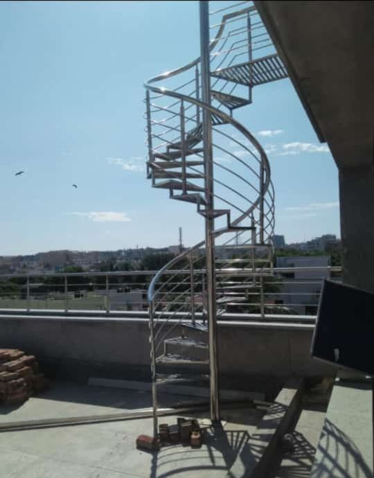 Rooftop spiral staircase